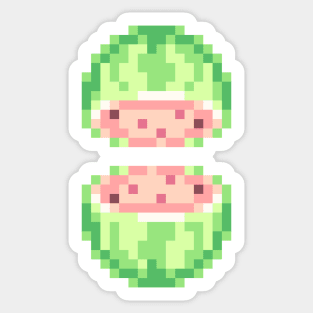 Pixel Watermelon Sticker